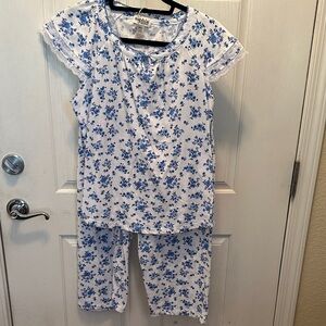 Sophia by Rene Rofe White and Blue Floral Women’s Pajamas size Medium